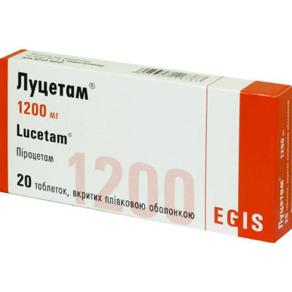Світлина Луцетам таблетки 1200 мг №20